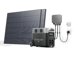 Комплект EcoFlow PowerStream - мікроінвертор 600W + зарядна станція Delta Pro та сонячні панелі 2х400